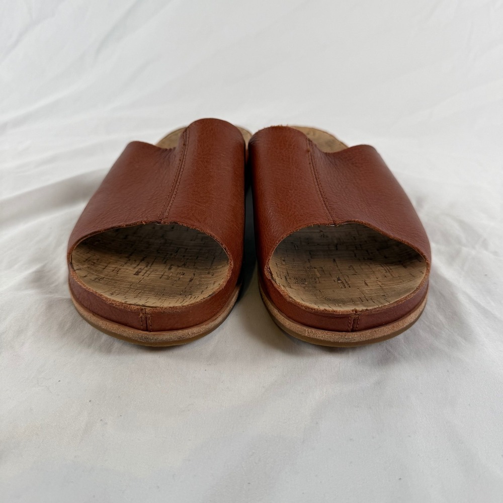 Kork-Ease Womens Brown Leather Slide Sandals Cork Footbed Casual Size 10M - Picture 2 of 10